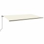 Cream manual retractable awning 600x350 cm by , Awnings - Ref: Foro24-3069237, Price: 596,94 €, Discount: %