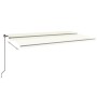 Cream manual retractable awning 600x350 cm by , Awnings - Ref: Foro24-3069237, Price: 596,94 €, Discount: %