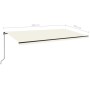 Cream manual retractable awning 600x350 cm by , Awnings - Ref: Foro24-3069237, Price: 596,94 €, Discount: %