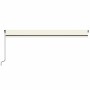Manual retractable awning with cream LED light 600x350 cm by , Awnings - Ref: Foro24-3069242, Price: 601,01 €, Discount: %