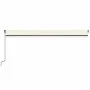 Manual retractable awning with cream LED light 600x350 cm by , Awnings - Ref: Foro24-3069242, Price: 576,88 €, Discount: %
