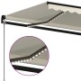 Manual retractable awning with cream LED light 600x350 cm by , Awnings - Ref: Foro24-3069242, Price: 601,01 €, Discount: %