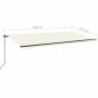Manual retractable awning with cream LED light 600x350 cm by , Awnings - Ref: Foro24-3069242, Price: 576,88 €, Discount: %
