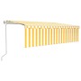 Toldo automático persiana, LED y sensor de viento amarillo 5x3m by , Awnings - Ref: Foro24-3069353, Price: 727,57 €, Discount: %