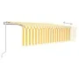 Toldo automático persiana, LED y sensor de viento amarillo 5x3m by , Awnings - Ref: Foro24-3069353, Price: 683,57 €, Discount: %