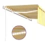 Toldo automático persiana, LED y sensor de viento amarillo 5x3m by , Awnings - Ref: Foro24-3069353, Price: 683,57 €, Discount: %