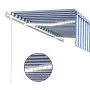 Automatische Markise LED-Jalousie Windsensor blau weiß 5x3 m von , Markisen - Ref: Foro24-3069351, Preis: 685,43 €, Rabatt: %