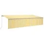 Toldo retráctil manual con persiana y LED amarillo blanco 6x3 m de , Toldos - Ref: Foro24-3069483, Precio: 570,73 €, Descuent...