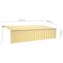 Manual retractable awning with blind and yellow white LED 6x3 m by , Awnings - Ref: Foro24-3069483, Price: 559,53 €, Discount: %
