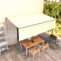 Manual retractable awning with cream blinds 5x3 m by , Awnings - Ref: Foro24-3069457, Price: 407,66 €, Discount: %