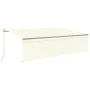 Manual retractable awning with cream blinds 5x3 m by , Awnings - Ref: Foro24-3069457, Price: 407,66 €, Discount: %