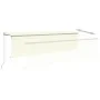 Manual retractable awning with cream blinds 5x3 m by , Awnings - Ref: Foro24-3069457, Price: 407,66 €, Discount: %