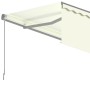 Manual retractable awning with cream blinds 5x3 m by , Awnings - Ref: Foro24-3069457, Price: 533,27 €, Discount: %
