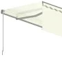 Manual retractable awning with cream blinds 5x3 m by , Awnings - Ref: Foro24-3069457, Price: 407,66 €, Discount: %