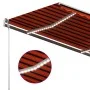 Toldo manual retráctil con LED naranja y marrón 400x300 cm de , Toldos - Ref: Foro24-3069745, Precio: 451,61 €, Descuento: %