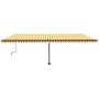 Manuell einziehbare Markise mit gelbem und weißem LED-Licht, 600 x 350 cm von , Markisen - Ref: Foro24-3069883, Preis: 711,60...