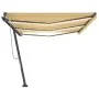 Manual retractable awning with yellow and white LED light 600x350 cm by , Awnings - Ref: Foro24-3069883, Price: 712,82 €, Dis...