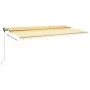 Manual retractable awning with yellow and white LED light 600x350 cm by , Awnings - Ref: Foro24-3069883, Price: 712,82 €, Dis...