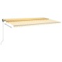 Manuell einziehbare Markise mit gelbem und weißem LED-Licht, 600 x 350 cm von , Markisen - Ref: Foro24-3069883, Preis: 711,60...