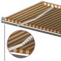 Manual retractable awning with yellow and white LED light 600x350 cm by , Awnings - Ref: Foro24-3069883, Price: 711,60 €, Dis...