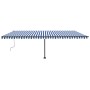 Manual retractable awning with blue and white LED light 600x300 cm by , Awnings - Ref: Foro24-3069801, Price: 597,61 €, Disco...
