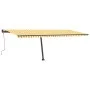 Toldo retráctil manual con luz LED amarillo y blanco 600x300 cm by , Awnings - Ref: Foro24-3069803, Price: 671,20 €, Discount: %