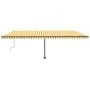 Toldo retráctil manual con luz LED amarillo y blanco 600x300 cm by , Awnings - Ref: Foro24-3069803, Price: 671,20 €, Discount: %