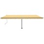 Toldo retráctil manual con luz LED amarillo y blanco 600x300 cm by , Awnings - Ref: Foro24-3069803, Price: 626,21 €, Discount: %