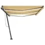 Toldo retráctil manual con luz LED amarillo y blanco 600x300 cm by , Awnings - Ref: Foro24-3069803, Price: 671,20 €, Discount: %