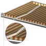 Toldo retráctil manual con luz LED amarillo y blanco 600x300 cm by , Awnings - Ref: Foro24-3069803, Price: 671,20 €, Discount: %