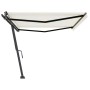 Cream manual retractable foot awning 500x350 cm by , Awnings - Ref: Foro24-3069857, Price: 550,80 €, Discount: %