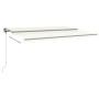 Cream manual retractable foot awning 500x350 cm by , Awnings - Ref: Foro24-3069857, Price: 550,80 €, Discount: %