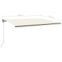 Cream manual retractable foot awning 500x350 cm by , Awnings - Ref: Foro24-3069857, Price: 550,80 €, Discount: %