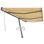 Gelb-weiße Markise mit manuell ausziehbarem Fuß, 600 x 300 cm von , Markisen - Ref: Foro24-3069798, Preis: 597,61 €, Rabatt: %