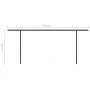 Manual retractable awning with yellow and white poles 6x3 m by , Awnings - Ref: Foro24-3070198, Price: 601,24 €, Discount: %