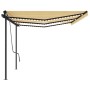 Manuelle ausziehbare Markise mit gelben und weißen Pfosten, 6x3 m. von , Markisen - Ref: Foro24-3070203, Preis: 630,05 €, Rab...