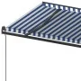 Manual retractable awning with blue and white poles 6x3.5 m by , Awnings - Ref: Foro24-3070276, Price: 683,43 €, Discount: %
