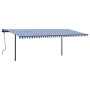 Manual retractable awning with blue and white LED light 6x3.5 m by , Awnings - Ref: Foro24-3070281, Price: 728,01 €, Discount: %