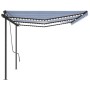 Manual retractable awning with blue and white LED light 6x3.5 m by , Awnings - Ref: Foro24-3070281, Price: 728,01 €, Discount: %