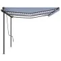 Manual retractable awning with blue and white LED light 6x3.5 m by , Awnings - Ref: Foro24-3070281, Price: 715,61 €, Discount: %