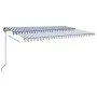 Manual retractable awning with blue and white LED light 6x3.5 m by , Awnings - Ref: Foro24-3070281, Price: 715,61 €, Discount: %