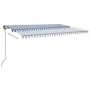 Manuell einziehbare Markise mit blauem und weißem LED-Licht 6x3,5 m von , Markisen - Ref: Foro24-3070281, Preis: 727,29 €, Ra...