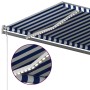 Manual retractable awning with blue and white LED light 6x3.5 m by , Awnings - Ref: Foro24-3070281, Price: 728,01 €, Discount: %