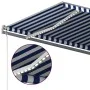 Manual retractable awning with blue and white LED light 6x3.5 m by , Awnings - Ref: Foro24-3070281, Price: 715,61 €, Discount: %