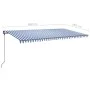 Manual retractable awning with blue and white LED light 6x3.5 m by , Awnings - Ref: Foro24-3070281, Price: 715,61 €, Discount: %