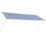 Einziehbare Markise 300x150 cm blau und weiß von , Markisen - Ref: Foro24-143749, Preis: 65,35 €, Rabatt: %