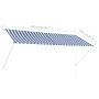 Einziehbare Markise 300x150 cm blau und weiß von , Markisen - Ref: Foro24-143749, Preis: 54,20 €, Rabatt: %