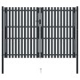 Doppeltes Zauntor aus anthrazitgrauem Stahl, 306 x 250 cm von , Gartentore - Ref: Foro24-146355, Preis: 667,23 €, Rabatt: %