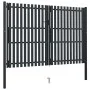 Cancela doble de valla de acero gris antracita 306x250 cm de , Puertas de jardín - Ref: Foro24-146355, Precio: 655,36 €, Desc...