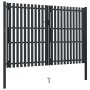 Doppeltes Zauntor aus anthrazitgrauem Stahl, 306 x 250 cm von , Gartentore - Ref: Foro24-146355, Preis: 667,23 €, Rabatt: %